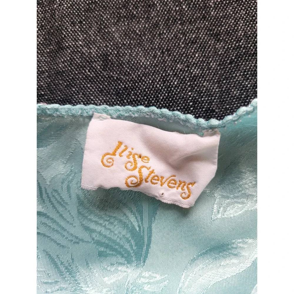 Vintage 70s‎ Tulip Flower Nightgown Teal Baby Blue Short Babydoll Volup 2X XL